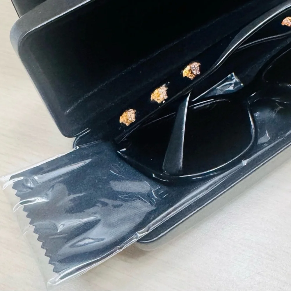 Versace Gold Medusa Head Butterfly Sunglasses, Plum Lens, 56/18/140 - Picture 13 of 16